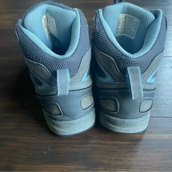Boys Gray and Blue Hiking Boots - Picture 2 of 4